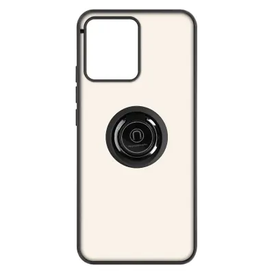 Ovitek Realme C30 z držalom za prstan, hrbtna stran z zašcitnim prstnim odtisom, združljivo z magnetnim stojalom - crna