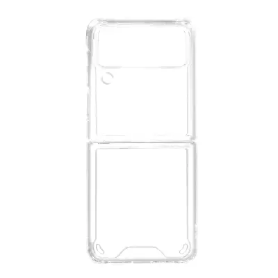Trden silikonski ovitek za Samsung Galaxy Z Flip 3 z ojacanimi vogali - prozoren