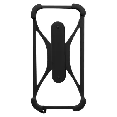 Univerzalna torbica za pametni telefon, odporna na udarce, vogali odbijaca in stojalo - crna