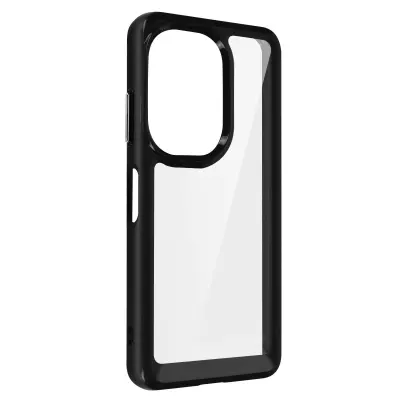 Ovitek za Asus Zenfone 9, odporen na udarce, s trdim zadnjim delom in dvignjenim blokom kamere - crn
