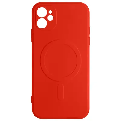 Magsafe iPhone 12 Mini Fleksibilen silikonski ovitek Inner Soft Touch Mag Cover - rdec