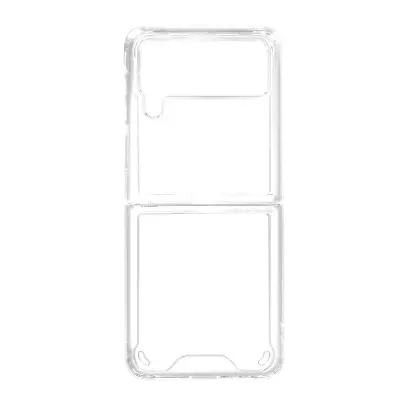 Trden silikonski ovitek za Samsung Galaxy Z Flip 4 5G z ojacanimi vogali - prozoren