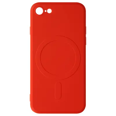 Ovitek Magsafe Case iPhone 8 in iPhone SE 2020, 2022 Silikonska fleksibilna notranjost Soft Touch Mag Cover - rdeca