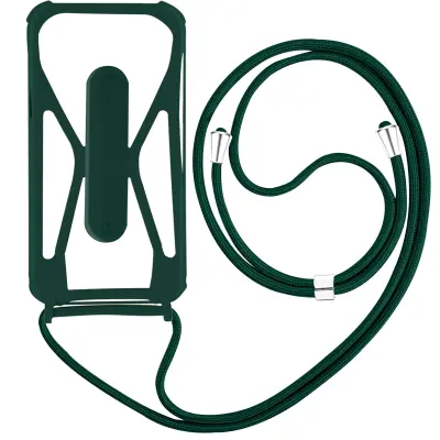 Univerzalna torbica z vrvico za pametni telefon, vogali odporni proti udarcem in stojalo za video - zelena