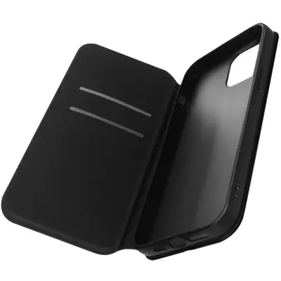 Ovitek za iPhone 14 z magnetnim preklopom, držalom za kartico in video držalom - crn