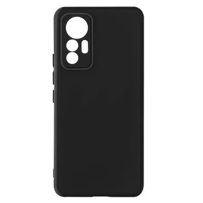 Poltrdi silikonski ovitek Xiaomi 12 Lite z mehkim zakljuckom na dotik - crn