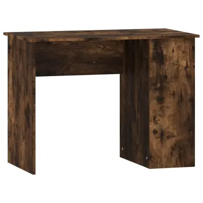 vidaXL Pisalna miza dimljeni hrast 100x55x75 cm inženirski les