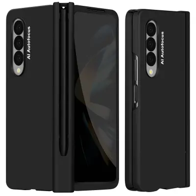Ovitek za Samsung Galaxy Z Fold 4 spredaj zadaj Celotno ohišje s pisalom in zašcito zaslona - crn