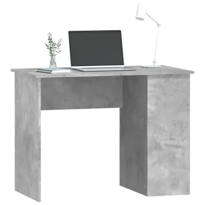 vidaXL Pisalna miza betonsko siva 100x55x75 cm inženirski les
