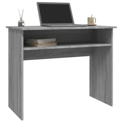 vidaXL Pisalna miza siva sonoma 90x50x74 cm inženirski les