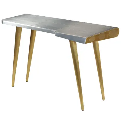 vidaXL Letalska pisalna miza starinski letalski stil 120x60x76 cm