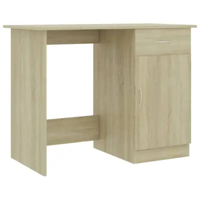 vidaXL Pisalna miza sonoma hrast 100x50x76 cm iverna plošča