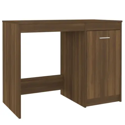 vidaXL Pisalna miza rjav hrast 100x50x76 cm inženirski les