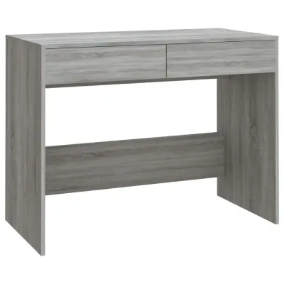 vidaXL Pisalna miza siva sonoma 101x50x76,5 cm iverna pl.