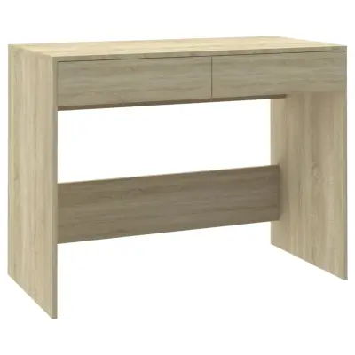 vidaXL Pisalna miza sonoma hrast 101x50x76,5 cm iverna plošča