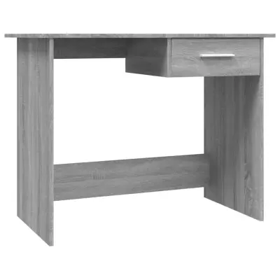 vidaXL Pisalna miza siva sonoma 100x50x76 cm inženirski les
