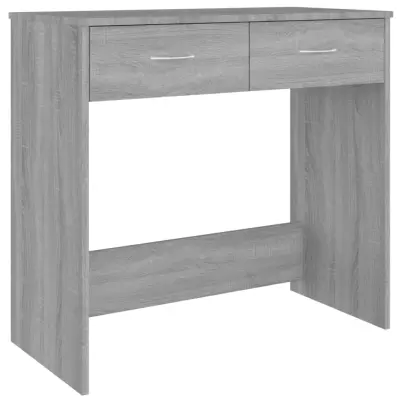 vidaXL Pisalna miza siva sonoma 80x40x75 cm konstruiran les