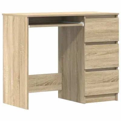vidaXL Pisalna miza sonoma hrast 90x45x76 cm iverna plošča