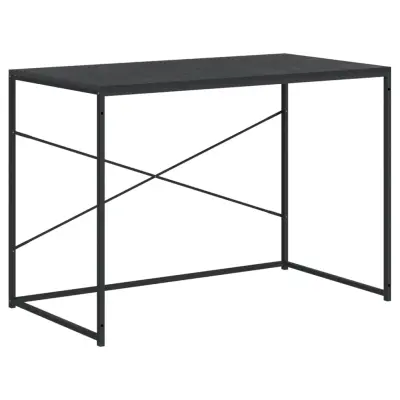 vidaXL Računalniška miza črna 110x60x70 cm inženirski les