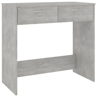 vidaXL Pisalna miza betonsko siva 80x40x75 cm iverna plošča