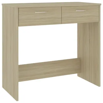 vidaXL Pisalna miza sonoma hrast 80x40x75 cm inženirski les