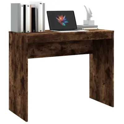vidaXL Pisalna miza dimljeni hrast 90x40x72 cm konstruiran les