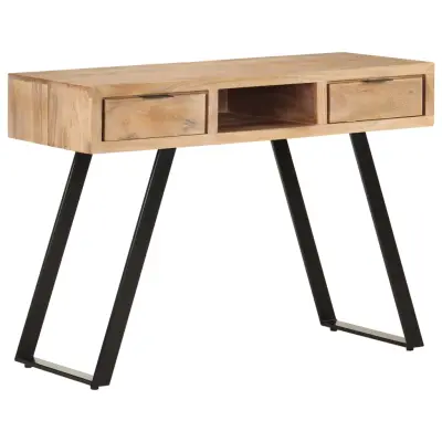 vidaXL Pisalna miza 107x45x79 cm trden akacijev les z naravnimi robovi