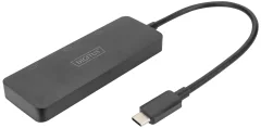 Digitus DS-45333 HDMI / USB-C® adapter [1x USB-C® - 3x ženski konektor HDMI] črna HDMI pripravljen\, High speed-HDMI\, brez vtičnice za polnjenje\, Ultra HD (4k) HDMI