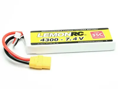 LemonRC lipo akumulatorski paket za modele 7.4 V 4300 mAh Število celic: 2 35 C mehka torba XT90