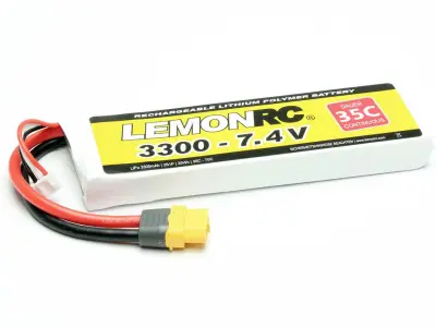 LemonRC lipo akumulatorski paket za modele 7.4 V 3300 mAh Število celic: 2 35 C mehka torba XT60