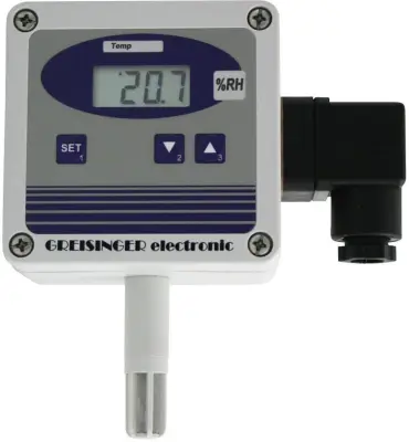 Merilni pretvornik vlažnosti zraka Greisinger GRHU-1R-MP 0 % rF 100 % rF kalibracija narejena po: delovnih standardih