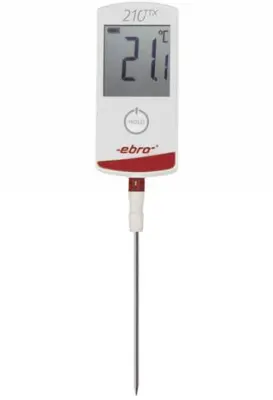 ebro TTX 210 & TPE 100 naprava za merjenje temperature  Merilno območje temperature -30 do +199.9 °C Vrsta senzorja T