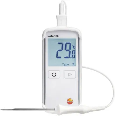 Merilnik temperature testo 108-2 -50 do +300 °C vrsta tipala: T\, K kalibracija narejena po: delovnih standardih