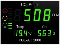 naprava za merjenje CO2 PCE Instruments PCE-AC 2000 temperatura\, vlažnost\, CO2