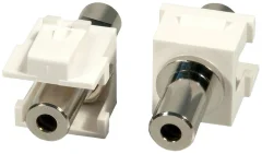 LINDY 60528  adapter [1x 3.5 mm vtičnica - 1x 3.5 mm vtičnica] srebrna\, bela