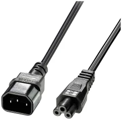 LINDY tok priključni kabel [1x IEC vtič - 1x IEC vtič] 2 m črna