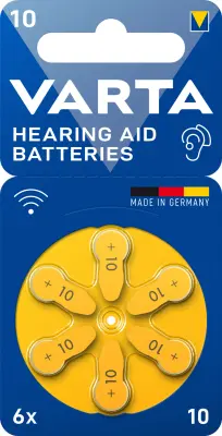 VARTA Hearing Aid Batteries 675 Bli 6 gumbne celice 10 A cink-zračni  1.4 V 6 kos