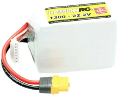 LemonRC lipo akumulatorski paket za modele 22.2 V 1300 mAh Število celic: 6 35 C mehka torba XT60