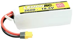 LemonRC lipo akumulatorski paket za modele 18.5 V 2600 mAh Število celic: 5 35 C mehka torba XT60