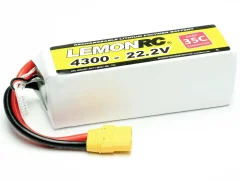 LemonRC lipo akumulatorski paket za modele 22.2 V 4300 mAh Število celic: 6 35 C mehka torba XT90
