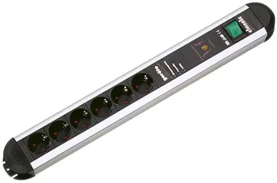 Razdelilna letev s prenapetostno zaščito 6vtičnic varnostni kontakt Bachmann Electric 331071