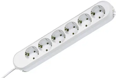 Razdelilna letev brez stikala 6-delna bela\, varnostni kontakt Bachmann Electric 381.248K