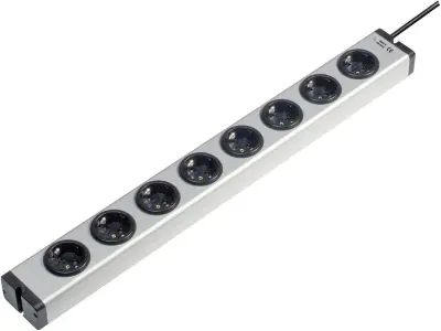 Razdelilna letev brez stikala 8-delna aluminij\, varnostni kontakt Ehmann 0600x00082031