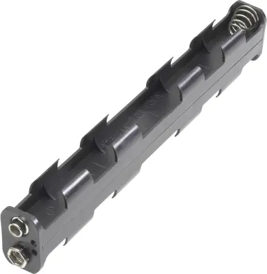 Goobay 12475 nosilec baterij 6x Mignon (AA) hitrosklopni priključek (D x Š x V) 158 x 25.8 x 16.8mm Držalo za baterije D za 6 Mignon baterij (D x Š x