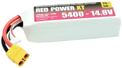 Red Power lipo akumulatorski paket za modele 14.8 V 5400 mAh   mehka torba XT90