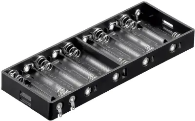 Goobay 11986 nosilec baterij 10x Mignon (AA) spajkalni priklop (D x Š x V) 151 x 57.3 x 15.8mm Držalo za baterije L za 10 Mignon baterij (D x Š x V) 1