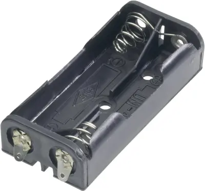 Goobay 12462 nosilec baterij 2x Micro (AAA) spajkalni priklop (D x Š x V) 52 x 23 x 12.5mm Držalo za baterije L za 2 Micro bateriji (D x Š x V) 52 x 2