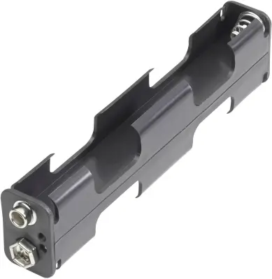 Goobay 10881 nosilec baterij 4x Mignon (AA) hitrosklopni priključek (D x Š x V) 110 x 26 x 16mm Držalo za baterije D za 4 Mignon baterije (D x Š x V)
