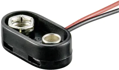 Baterijski priključek za 9 V- Block baterijo T-izvedba\, odporen na vodo (D x Š x V) 26 x 13 x 8 mm