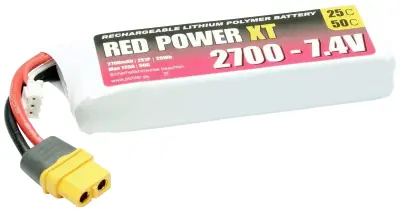 Red Power lipo akumulatorski paket za modele 7.4 V 2700 mAh   mehka torba XT60